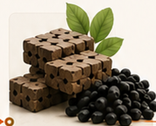 Biomass briquettes and carbonized fuel